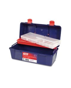 Caja herramientas bandeja y estuche 356x184x163mm polipropileno azul nº23 tayg