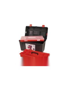 Caja herramientas bandeja y estuche 480x258x255mm polipropileno negro nº33 tayg