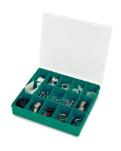 Estuche clasificador domestico 215x207x42mm polipropileno base verde 33-15 tayg