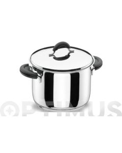 Olla cocina alta con tapa fondo difusor 20cm acero inox lacor