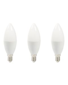 Bombilla iumin vela led 3 unid c37 e14 7w 800lm 4000k