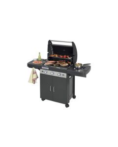 Barbacoa a gas 3 quemadores + hornillo plus dark 9.600 + 2.300 w campingaz