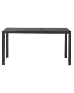 Mesa aluminio polywood negra/negra qfplus 150 x 90 cm