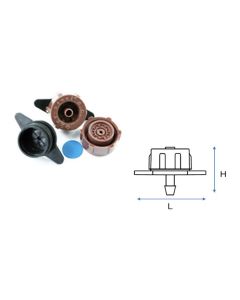 Gotero desmontable autocompensante key-orvel 25 u 8 l/h caudal