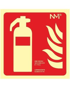 Señal extintor pvc normaluz 1mm clase a 210x210mm