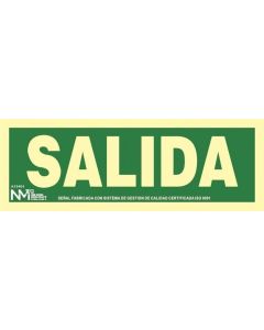 Señal salida pvc normaluz 1mm clase a 105x300mm