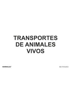 Señal transporte animales vivos pvc normaluz 0,7mm 210x300mm