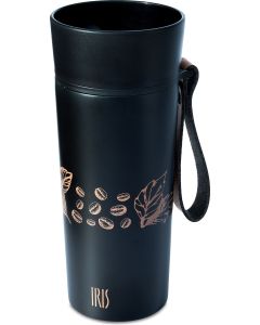 Mug termico negro 360 ml iris