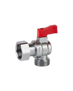 Valvula escuadra caldera termo genebre 3/4" m-h maneta roja