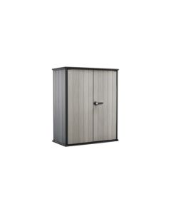 Arcon cobertizo exterior de resina highstoreplus 140 x 73,6 x 170,4 cm