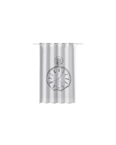 Cortina baño estampado reloj 180 x 200 cm poliester atenas