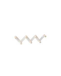 Percha pared madera natural 330 mm 7 ganchos blanca nesu