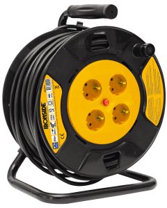 Enrollacable h05vv-f 1.5mm2 4 tomas schuko 50mt 16a 230w ip20 ironside