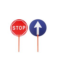 Paleta señal con mango stop-paso s21