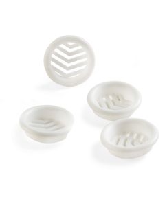 Kit 4 rejillas empotrar d-4cm abs blanco fepre