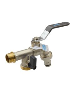 Grifo esfera jardin pn-16 enchufe rapido 1/2 x 3/4 x 3/4 dos salidas h2o