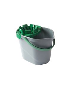 Cubo con escurridor 12 l gris / verde ecolimpia