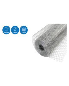 Malla electrosoldada galvanizada 19 x 19 x 1,4 mm 1,5 x 25 m nivel