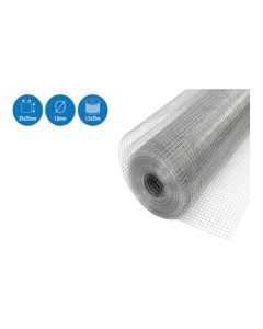 Malla electrosoldada galvanizada 25 x 25 x 1,6 mm 1,5 x 25 m nivel