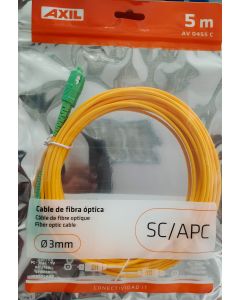 Cable fibra optica conector sc/apc 5mt axil 23002324