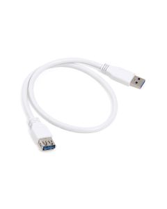 Cable usb a/ usb a macho/hembra 0,5m blanco axil