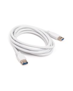 Cable usb a/ usb a macho/hembra 2m blanco axil