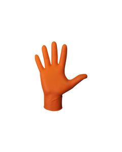Guante desechable nitrilo agility grip naranja 50 uds talla 10 juba