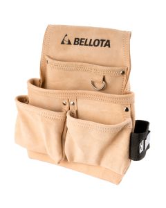 Bolsa portaherramientas de piel 4 bolsillos bellota