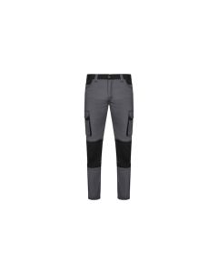 Pantalon stretch 240 gr solid match gris / negro talla 48 velilla
