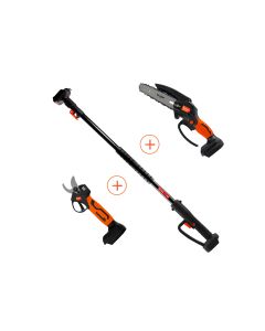 Motosierra bateria +tijera+pertiga 2 baterias altuna