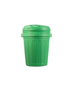Cubo basura con tapa rosca 70 l - verde h&h