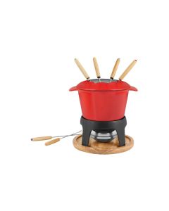 Fondue hierro fundido 11 piezas roja
