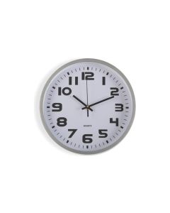 Reloj pared redondo ø 30,5 cm plata versa