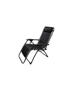 Sillon plegable relax con cojin zero gravity negro import