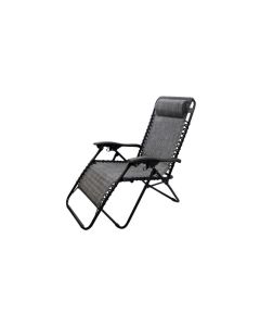 Sillon plegable relax con cojin zero gravity gris import