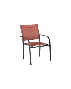 Sillon acero textilene granate import