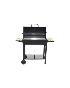 Barbacoa carbon barril dos mesas auxiliares 120x53x102cm natuur