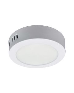 Downlight led superficie redondo blanco kone 28cm 24w 2400lm 6000k cristalrecord