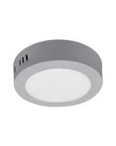 Downlight led superficie redondo gris kone 28cm 24w 2400lm 6000k cristalrecord