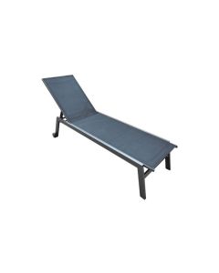 Tumbona aluminio textilene negro import