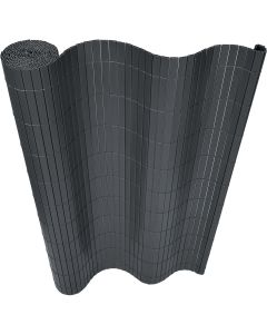 Cañizo pvc reforzado 2 tabiques 19 mm 1 x 3 m antracita natuur