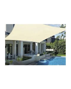 Toldo vela sombreo cuadrado impermeable poliester 3 x 3 m crema natuur