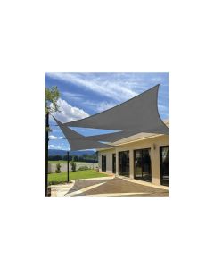 Toldo vela sombreo triangular impermeable poliester 3 x 3 x 3 m antracita natuur