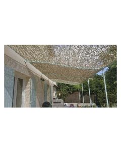 Toldo vela sombreo triangular camuflaje 3,6 x 3,6 x 3,6 m arena natuur