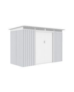 Caseta metalica 3,96 m² 279 x 142 x 184 cm plata natuur