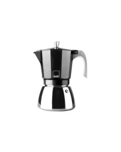 Cafetera acero + aluminio induccion elba 6 tazas negra ibili