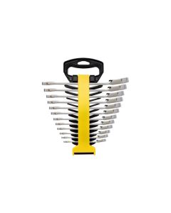 Llave combinada con carraca reversible set 12 uds de 8 a 19 mm, cromo vanadio ironside