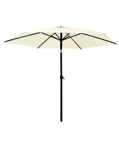 Parasol aluminio inclinable beige 3 m tubo 48 mm con manivela import