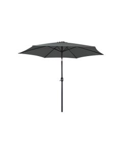 Parasol aluminio inclinable antracita 3 m tubo 48 mm con manivela import