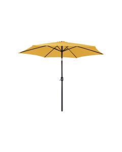 Parasol aluminio inclinable mostaza 3 m tubo 48 mm con manivela import